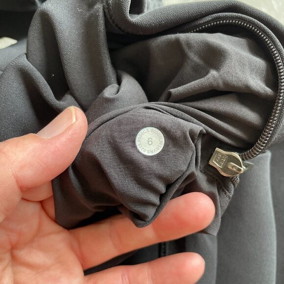 Lululemon With The Flow Pant Wide Leg High Rise Wrap-Front Casual Black 6 - Picture 8 of 9